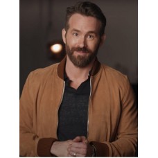 The Adam Project Ryan Reynolds Brown Bomber Jacket